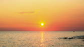 Zeitraffer - Sonnenuntergang am Meer Close-Up