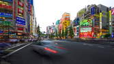 Zeitraffer - Tokio  Kreuzung Verkehr