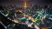 Zeitraffer - Stadtaussicht mit Tokio Tower