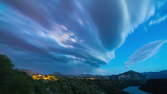 Zeitraffer - Nachtwolken Berglandschaft Sardinien