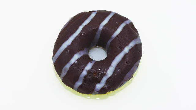 Gestreifter Donut Topview